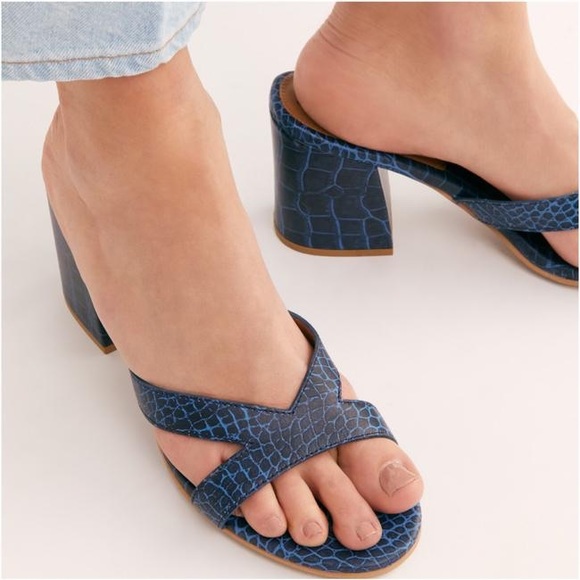 Free People Charlie Croc Block Heel - Picture 2 of 12